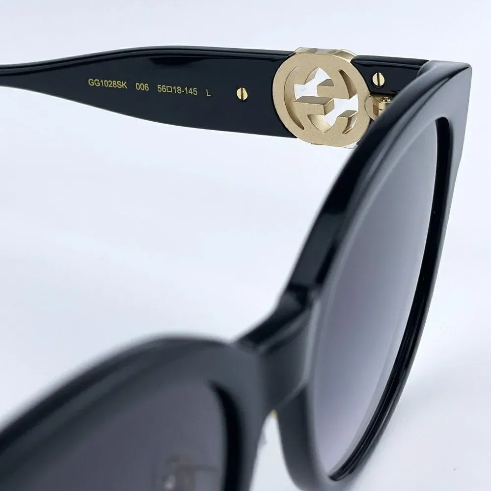 SALE! NEW Gucci GG1028SK 006 Black Grey Gradient Square Women Sunglasses